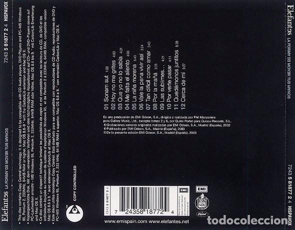 CDs de m&uacute;sica: Elefantes - La forma de mover tus manos - CD - Foto 2