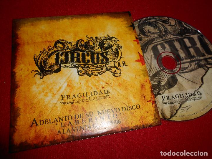CDs de m&uacute;sica: CIRCUS FRAGILIDAD CD SINGLE 2006 PROMO - Foto 1