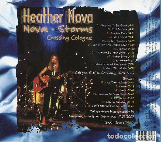 CDs de m&uacute;sica: Heather Nova - Nova Storms Crossing Cologne - CD Digipack. Directo de 2003 . Precintado - Foto 2