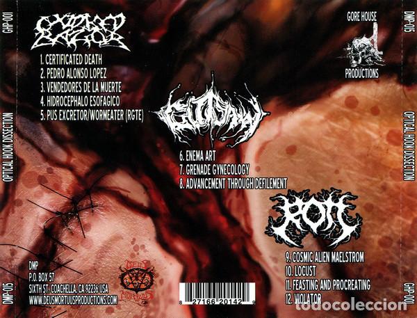 CDs de m&uacute;sica: Oxidised Razor / Gutsaw / Rott &lrm;-- Optical Hook Dissection -SPLIT BRUTAL DEATH GRIND CORE - Foto 2
