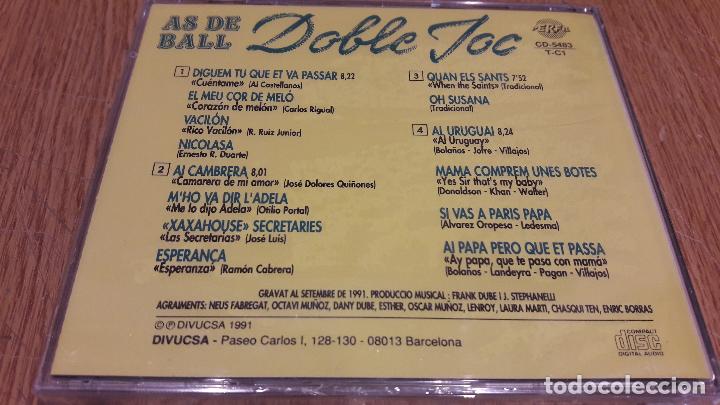 CDs de Música: DOBLE JOC / AS DE BALL / CD / DIVUCSA - 1991 / 4 TEMAS - POPURRI / PRECINTADO. - Foto 2 - 107803539