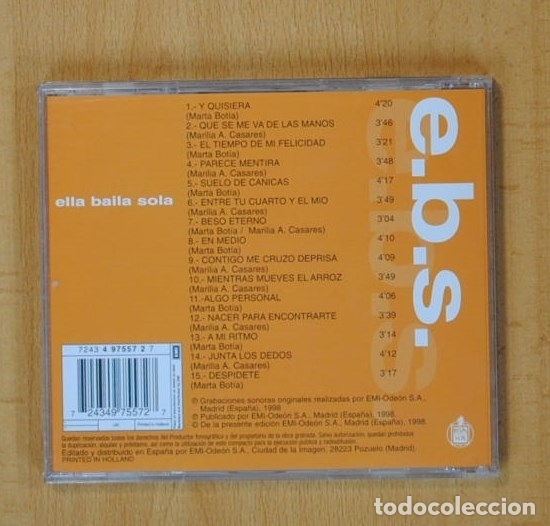 CDs de m&uacute;sica: ELLA BAILA SOLA - E.B.S - CD - Foto 2