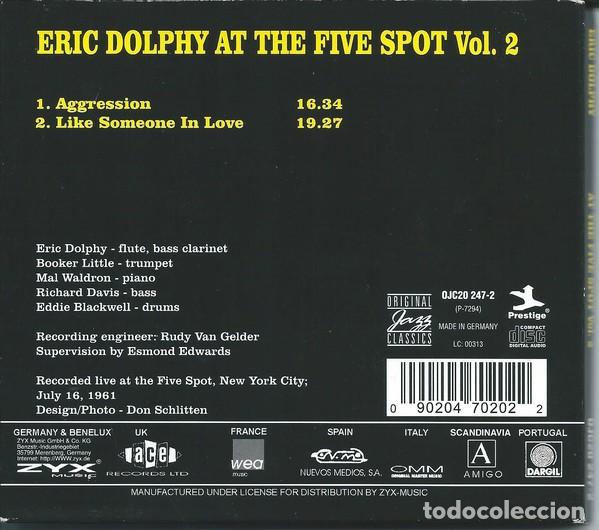 CDs de m&uacute;sica: Eric Dolphy - At The Five Spot Volume 2 - CD Digipack - Foto 2