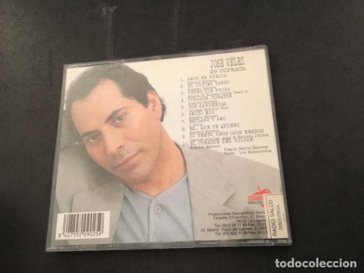 CDs de m&uacute;sica: JOSE VELEZ (DE CORAZON ) CD 10 TRACK (CDI13) - Foto 3