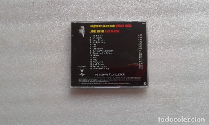 CDs de m&uacute;sica: LIONEL RICHIE - BACK TO FRONT CD 2001 - Foto 3