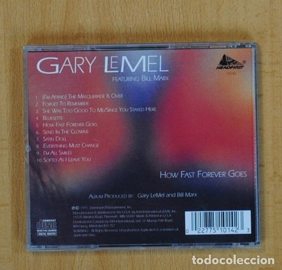 CDs de m&uacute;sica: GARY LEMEL - HOW FAST FOREVER GOES - CD - Foto 2