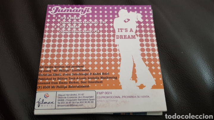CDs de m&uacute;sica: Junanji - its a dream 2 remixes cd promo - Foto 2