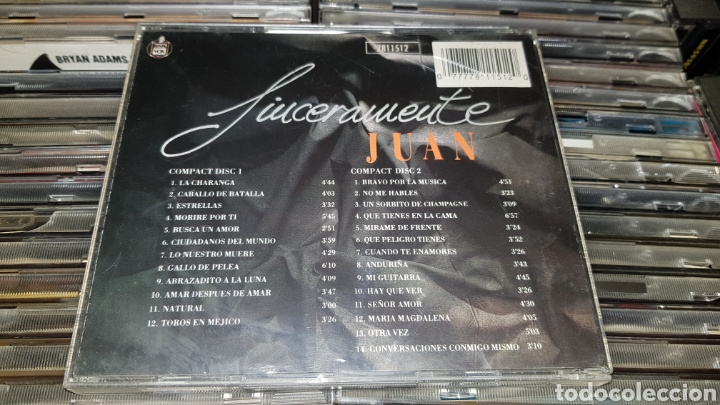 CDs de m&uacute;sica: JUAN PARDO - SINCERAMENTE GRANDES &Eacute;XITOS- CD DOBLE - Foto 2