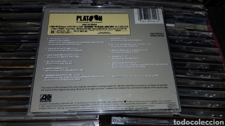CDs de m&uacute;sica: PLATOON banda sonora original CD - Foto 2