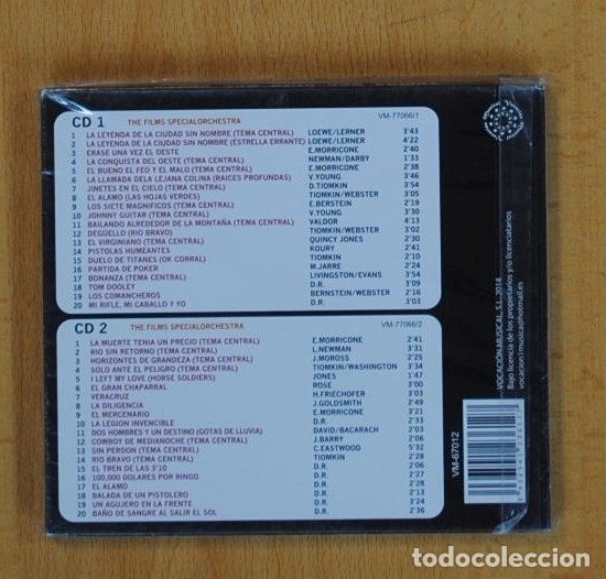 CDs de m&uacute;sica: VARIOS - TEMAS DEL CINE DEL OESTE - 2 CD - Foto 2