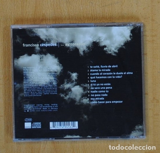 CDs de m&uacute;sica: FRANCISCO CESPEDES - AY CORAZON - CD - Foto 2