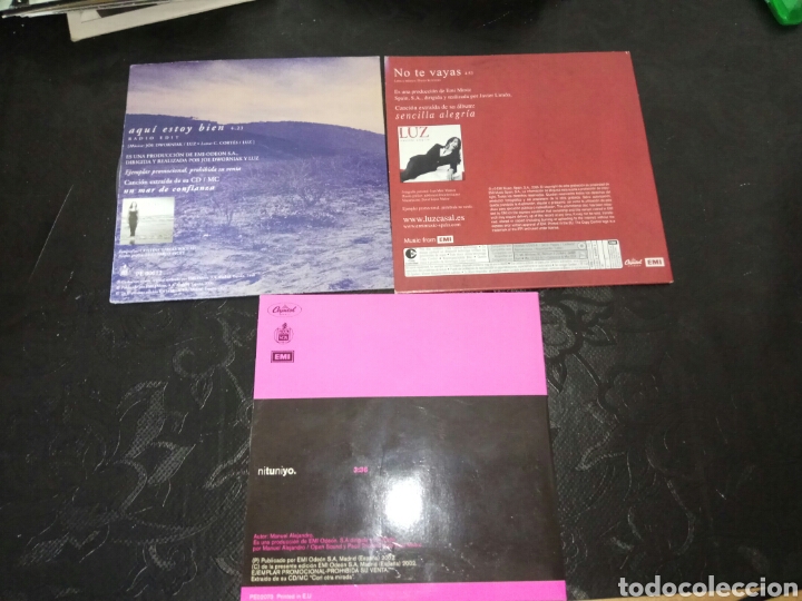 CDs de m&uacute;sica: LUZ CASAL / LOTE 3 CD SINGLE - Foto 2