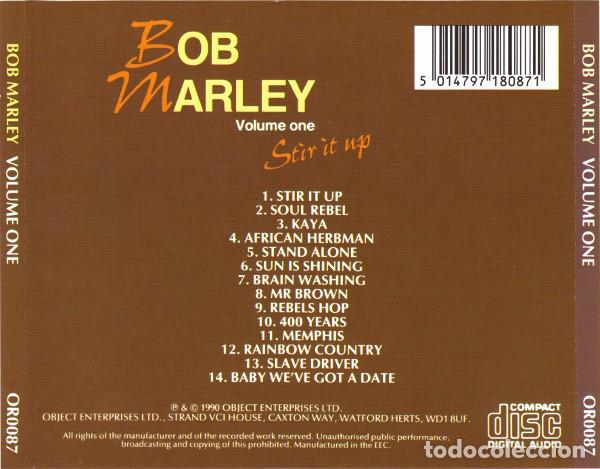 CDs de m&uacute;sica: Bob Marley &lrm;- Volume One - Stir It Up -REGGAE - Foto 2