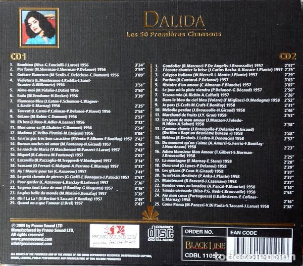 CDs de m&uacute;sica: Dalida - Les 50 Premi&egrave;res Chansons - 2xCD - Foto 2