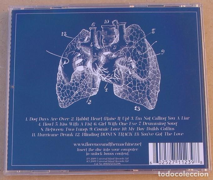 CDs de m&uacute;sica: FLORENCE + THE MACHINE - LUNGS (CD) 2009 - 13 TEMAS - Foto 3