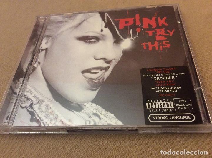 CDs de m&uacute;sica: PINK. TRY THIS. ARISTA RECORDS 2003. Cd + dvd. - Foto 1