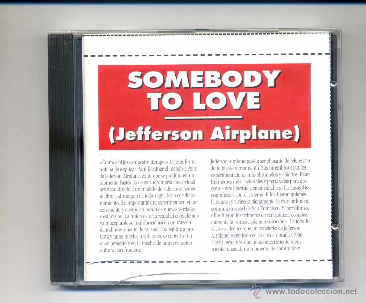 CD di Musica: Jefferson Airplane-Somebody To Love (cd) live. coleccion: Los Grandes Del Rock