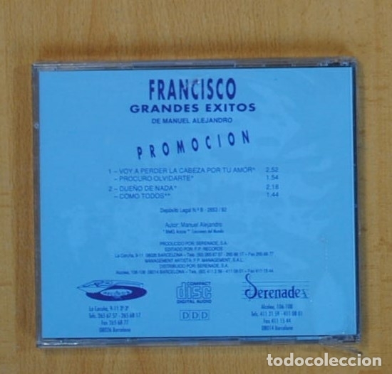 CDs de m&uacute;sica: FRANCISCO - GRANDES EXITOS - CD - Foto 2