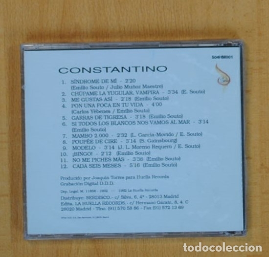 CDs de m&uacute;sica: CONSTANTINO - CONSTANTINO - CD - Foto 2