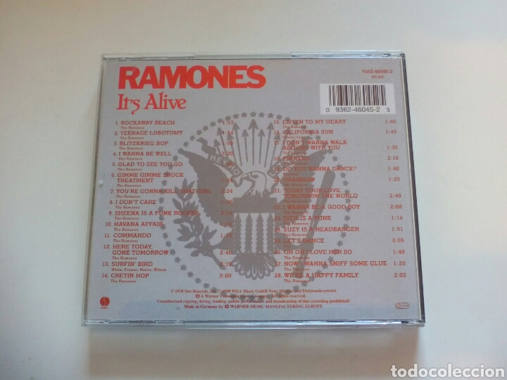 CDs de m&uacute;sica: CD RAMONES. IT S ALIVE. - Foto 2