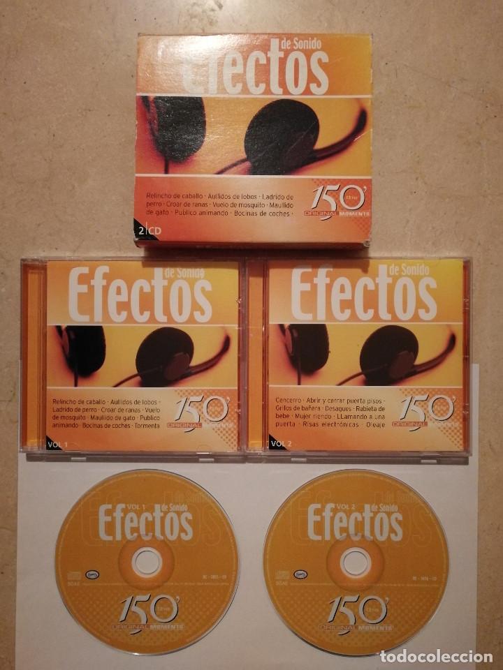 CDs de m&uacute;sica: CD ORIGINAL DOBLE - EFECTOS DE SONIDO - BSO - 2 CDS - 150 SONIDOS - Foto 1