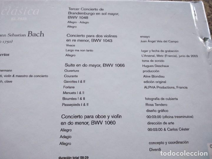 CDs de m&uacute;sica: CD -- BACH CONCIERTOS -- EL PAIS -- - Foto 2