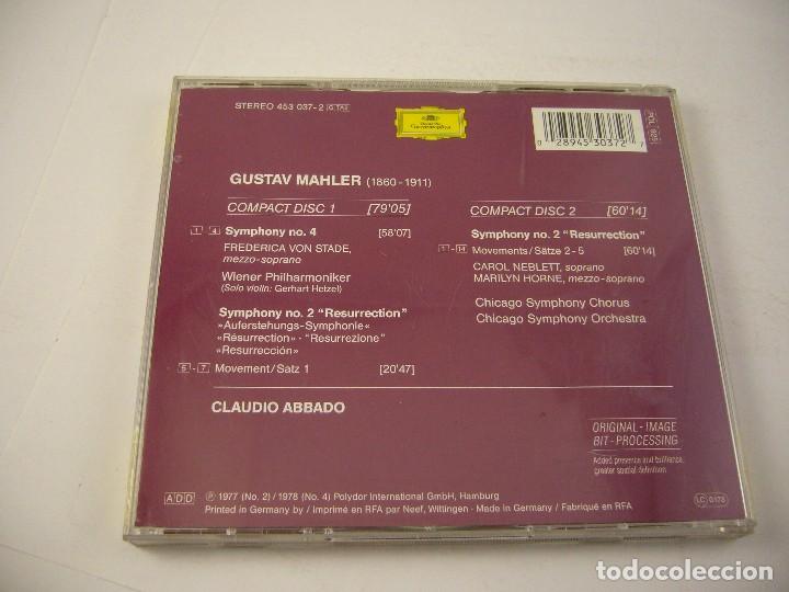 CDs de m&uacute;sica: mahler symphonies 2 & 4 - Foto 4