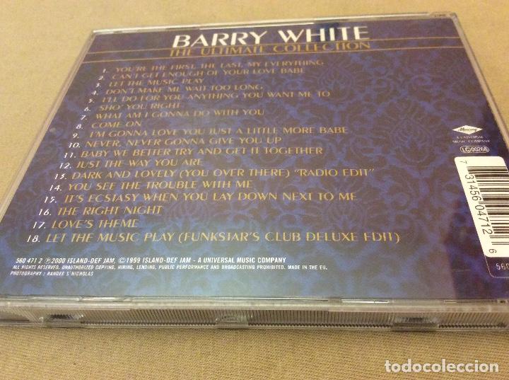 CDs de m&uacute;sica: BARRY WHITE - THE ULTIMATE COLLECTION. 2000. - Foto 2