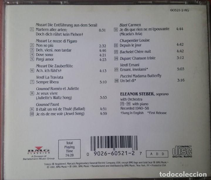 CDs de m&uacute;sica: ELEANOR STEBER - SOPRANO - ARIAS DE OPERAS - CD - Foto 2