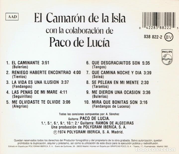 CDs de m&uacute;sica: CD EL CAMAR&Oacute;N DE LA ISLA &uml;SOY CAMINANTE&uml; - Foto 2