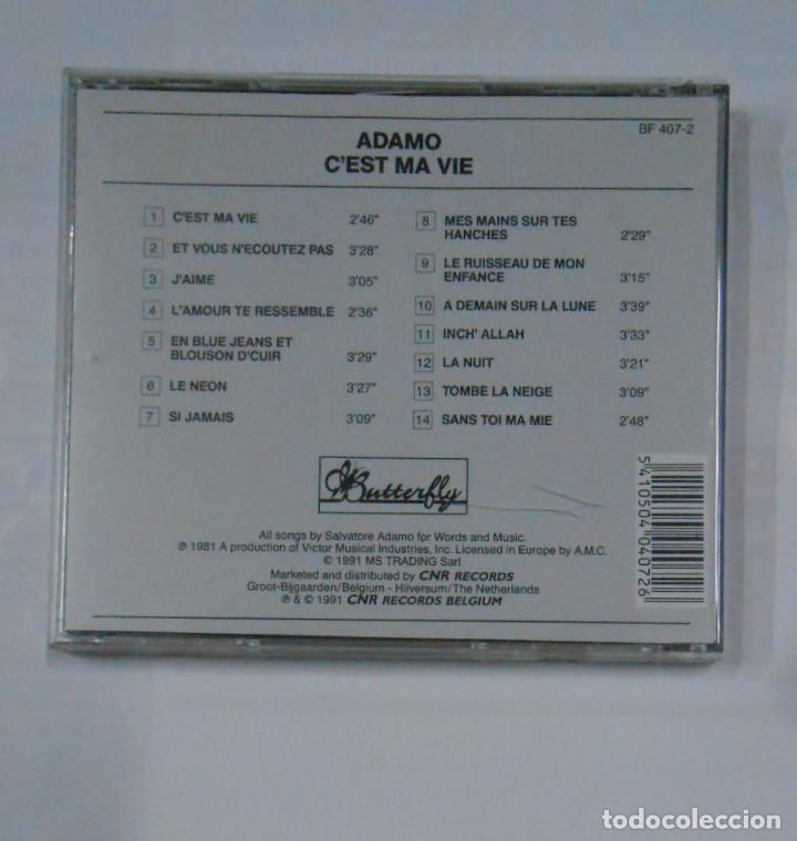 CDs de m&uacute;sica: ADAMO. CEST MA VIE. CD. TDKCD6 - Foto 3