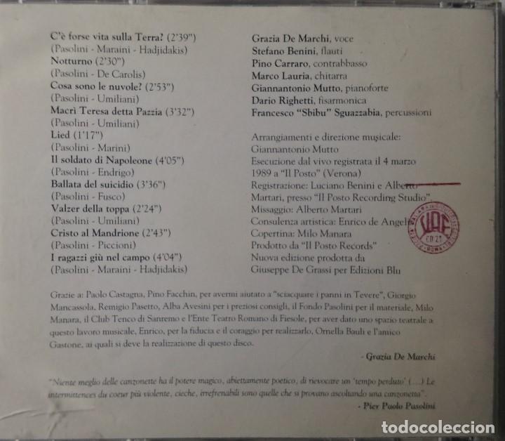 CDs de m&uacute;sica: Grazia De Marchi canta Pasolini - CD - Foto 2