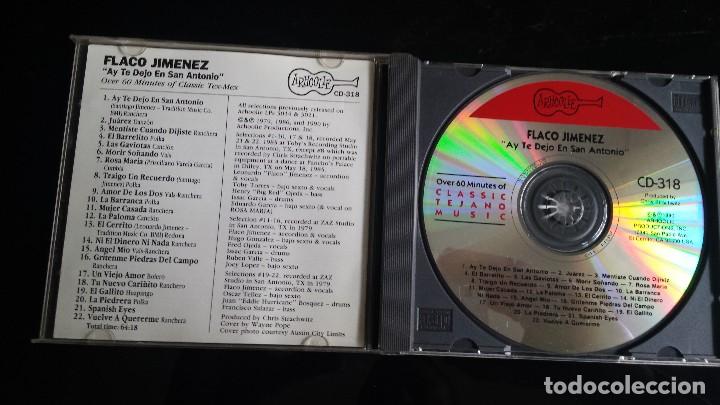 CDs de m&uacute;sica: CD FLACO JIMENEZ: AY TE DEJO EN SAN ANTONIO - Foto 3