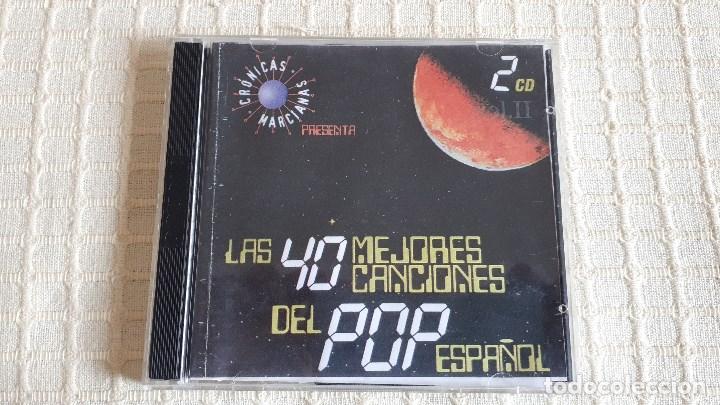 Musik-CDs: 2 CD&acute;S - LAS 40 MEJORES CANCIONES DEL POP ESPA&Ntilde;OL- CR&Oacute;NICAS MARCIANAS