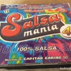 CDs de Música: SALSA MANIA 4. 100% SALSA. 4CD. CAPITAN CARIBE DJ.. Lote 153906625