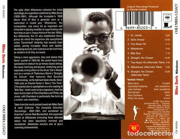 CDs de m&uacute;sica: Miles Davis -- Milestones JAZZ - Foto 2