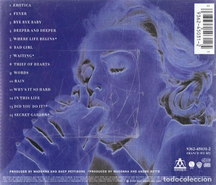 CDs de m&uacute;sica: MADONNA EROTICA (CD) - Foto 2