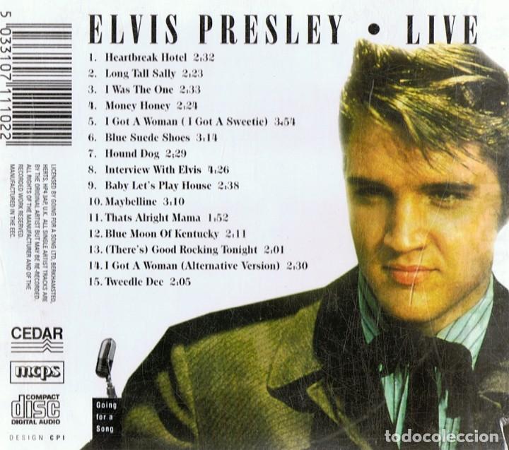 CDs de m&uacute;sica: ELVIS PRESLEY &uml;LIVE&uml; (CD) - Foto 2