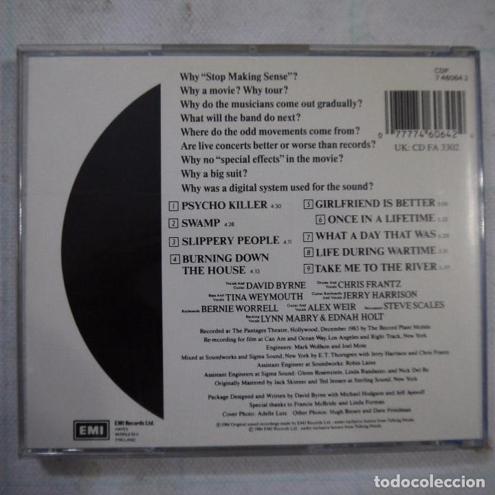 CDs de m&uacute;sica: TALKING HEADS - STOP MAKING SENSE - CD - Foto 3