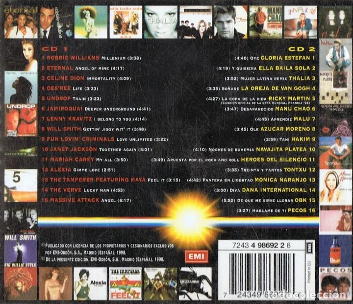 CDs de m&uacute;sica: BOOM&acute;98 LOS 31 &Eacute;XITOS DEL POP DEL 98 (2 CD) - Foto 2