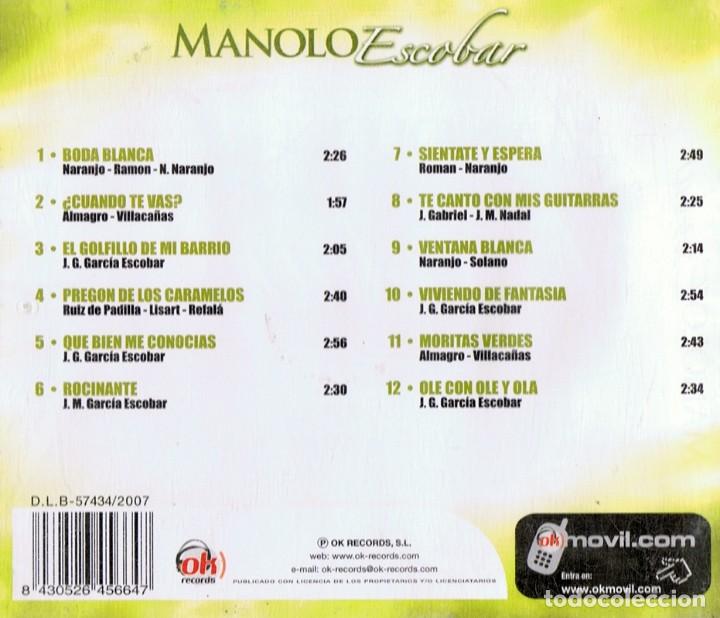 CDs de m&uacute;sica: MANOLO ESCOBAR (CD) - Foto 2