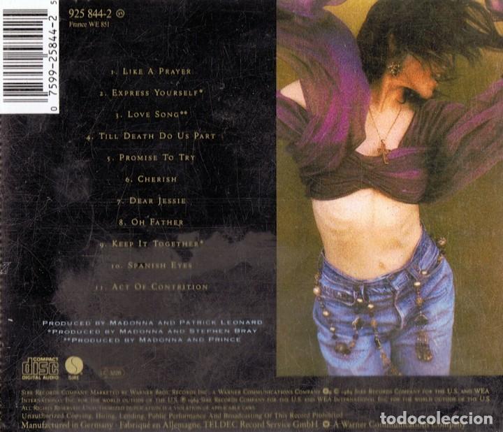 CDs de m&uacute;sica: MADONNA &uml;LIKE A PRAYER&uml;  (CD) - Foto 2