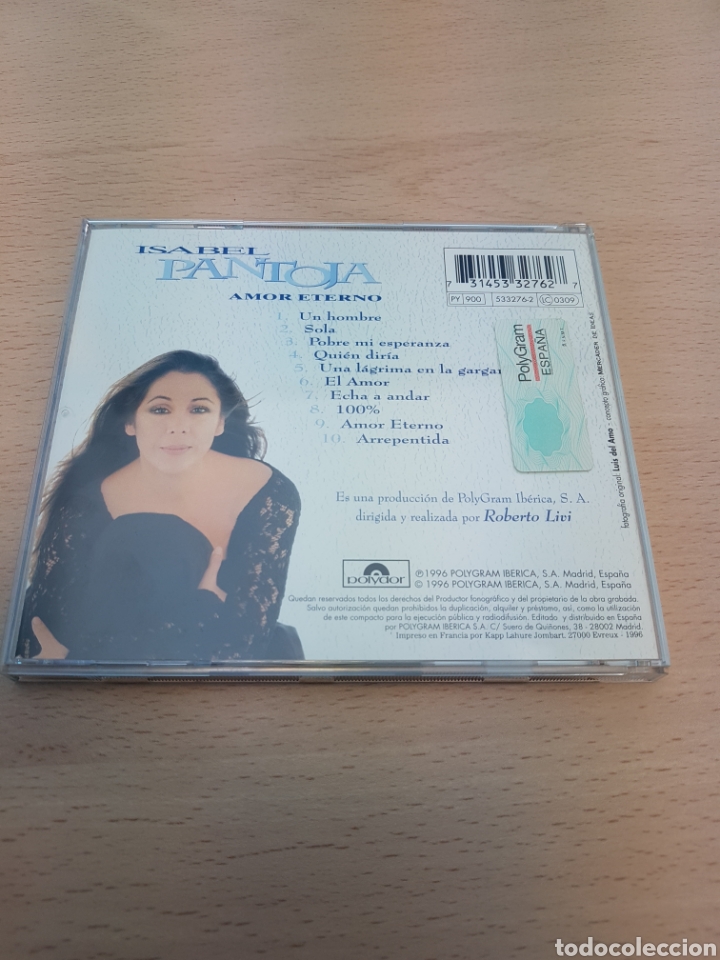 CDs de m&uacute;sica: ISABEL PANTOJA - AMOR ETERNO - Foto 2