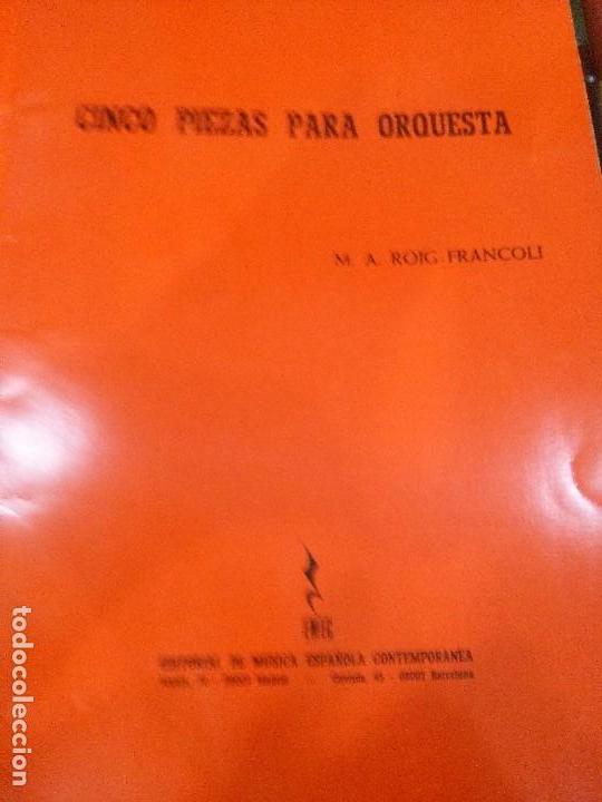 CDs de m&uacute;sica: cinco piezas para orquesta  m.a.roig.francoli,  emec