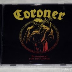 CDs de Música: CD CORONER - PUNISHMENT FOR DECADENCE