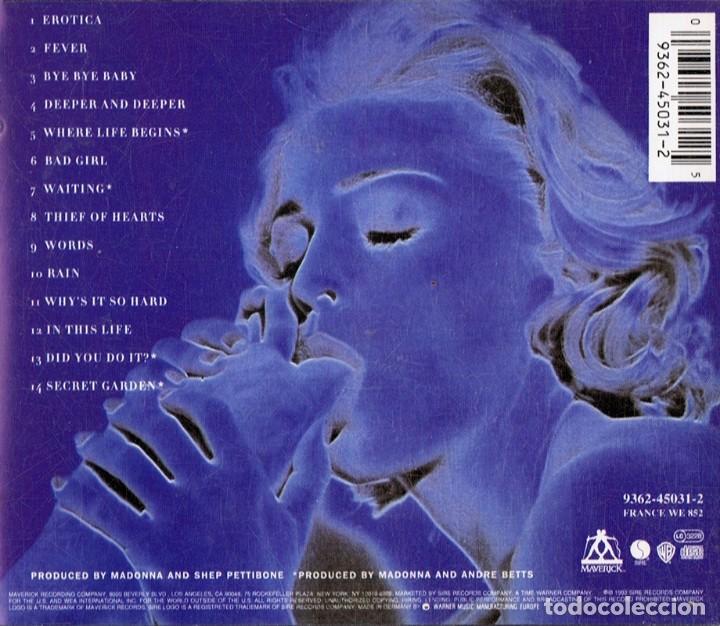 CDs de m&uacute;sica: MADONNA &uml;EROTICA&uml; (CD) - Foto 2