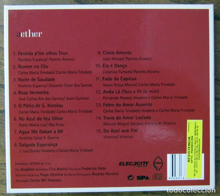 CDs de m&uacute;sica: AETHER - 2005- FADO, PORTUGAL - Foto 5