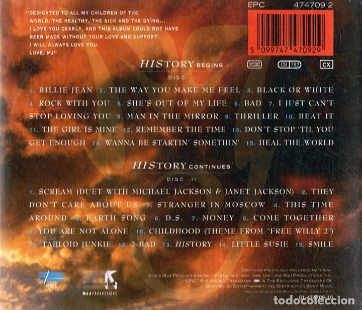 CDs de m&uacute;sica: MICHAEL JACKSON &uml;HISTORY &uml; (2 CD) - Foto 2