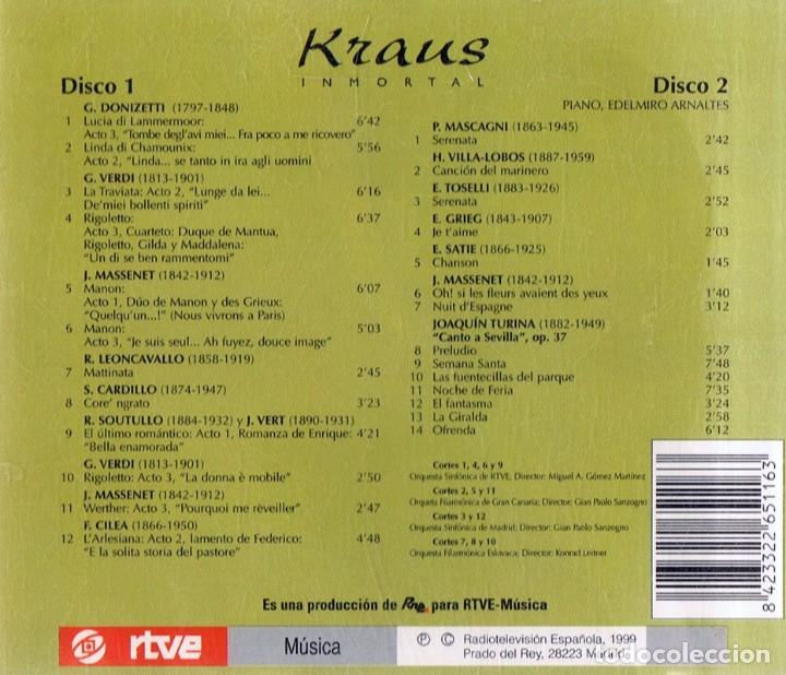 CDs de m&uacute;sica: KRAUS &uml;INMORTAL&uml; ( CD PRECINTADO) - Foto 2