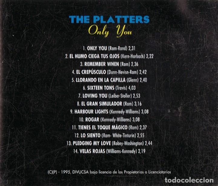 CDs de m&uacute;sica: THE PLATTERS &uml;ONLY YOU&uml; (CD) - Foto 2